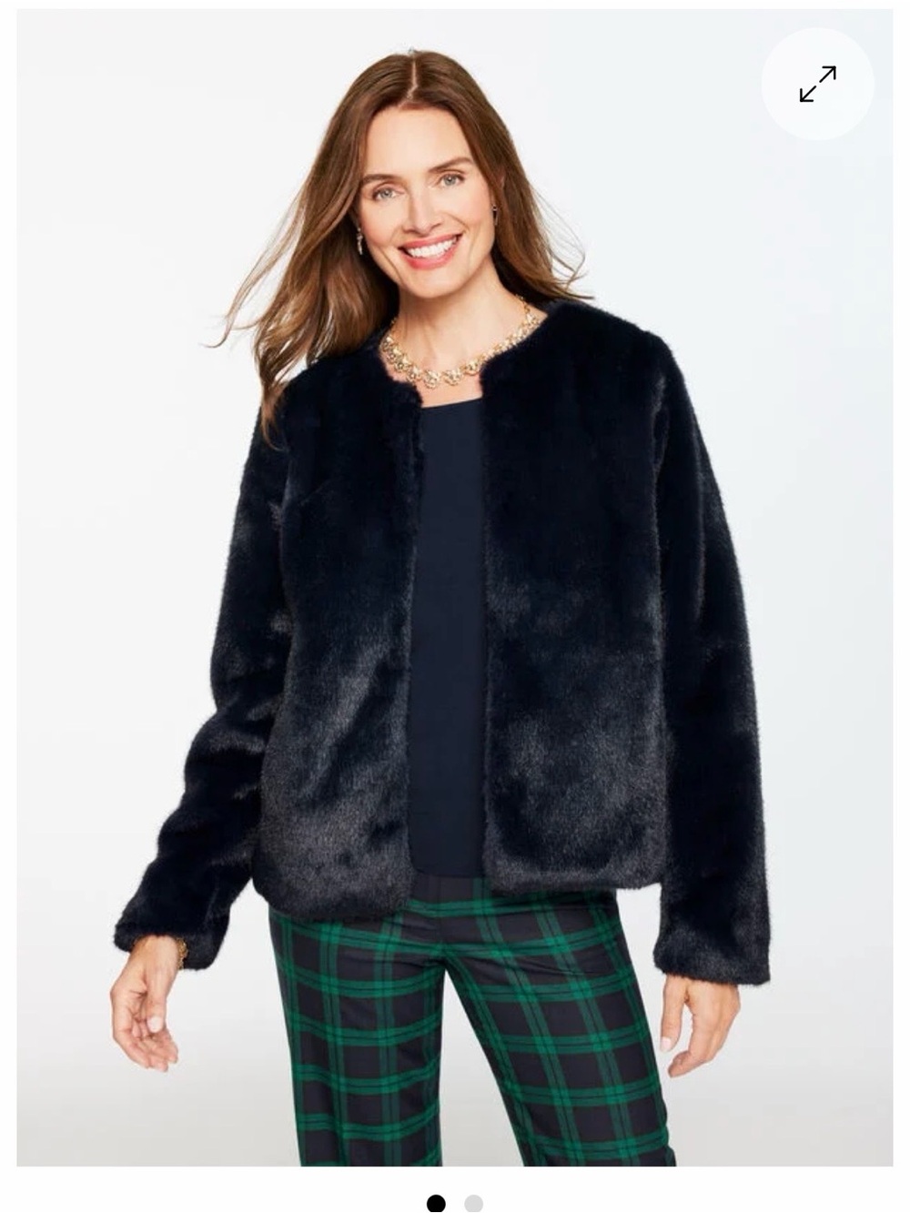 Black faux fur short teddy jacket